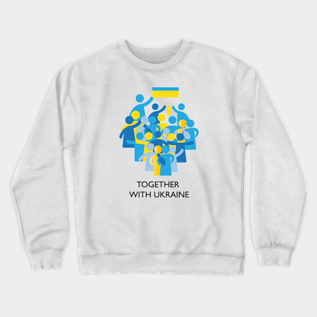 Together with Ukraine Crewneck Sweatshirt by grafart